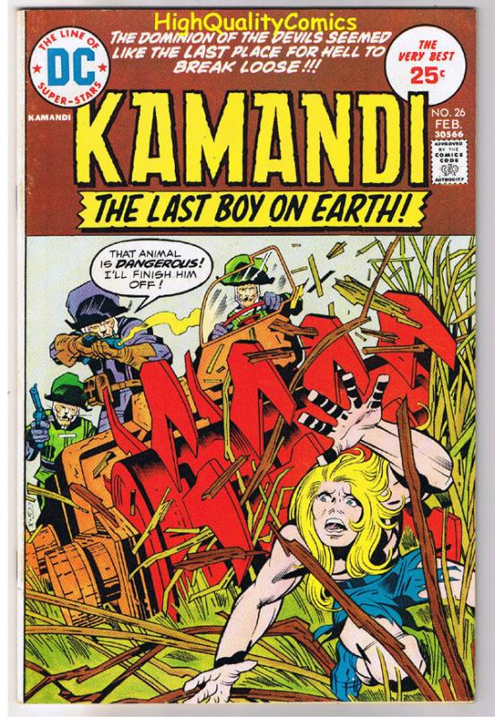 KAMANDI #26, FN+, Jack Kirby, Last Boy on Earth, 1972, more JK in store