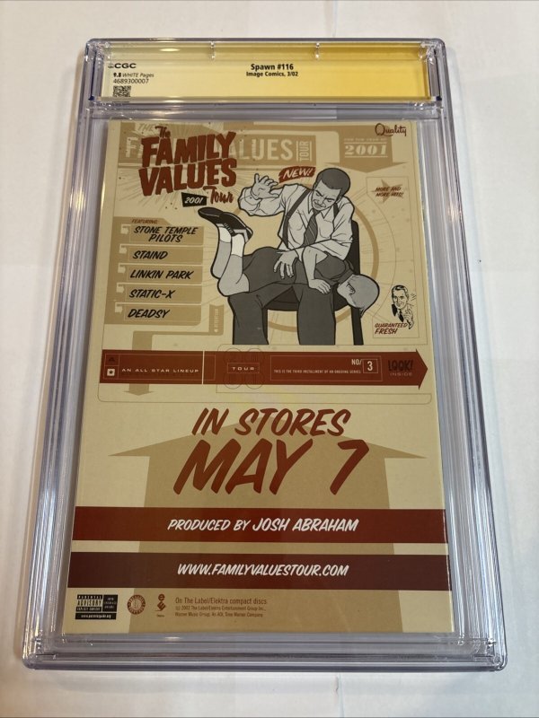 Spawn (2002) # 116 (CGC 9.8 SS) Signed Greg Capullo • Image Comics • Census=2