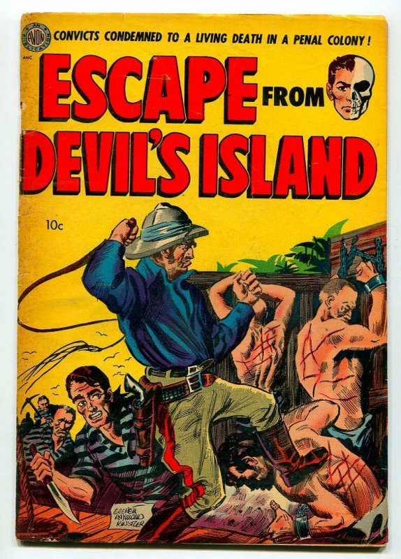 ESCAPE FROM DEVIL'S ISLAND #1 1952-AVON-EVERETT RAYMOND KINSTLER-G/VG 