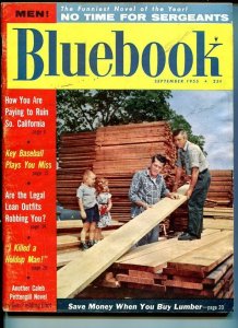 PULP:  BLUE BOOK PULP-AUGUST-1955-G/VG-KNOPF COVER-ELIOT-HYMAN-KILPATRICK G/VG