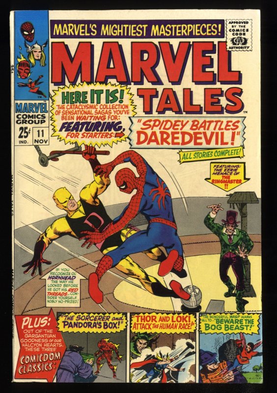 Marvel Tales #11 VF- 7.5 White Pages Daredevil Spider-Man!