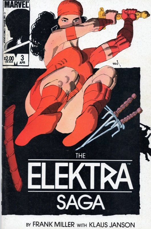 The Elektra Saga 1-4 Complete Set 1984 Marvel Comics Frank Miller Klaus Janson