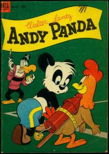 Andy Panda #20 1953- Dell Golden Age- Fireworks gag cover VG