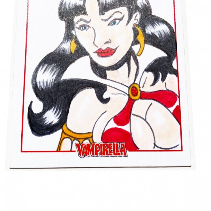 Vampirella 50Th Anniversary Sketch Card By Wilson Ramos Jr Dynamite (I)