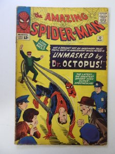 The Amazing Spider-Man #12 (1964) VG condition ink front cover