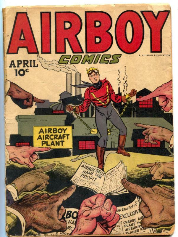 AIRBOY Vol 4 #3 1947- The Heap- Golden Age G/VG 