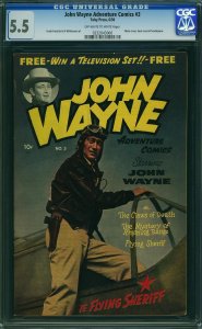 John Wayne Adventure Comics #3 (1950) CGC 4.5 VG+