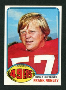 1976 Topps Frank Nunley #182  MINT  San Francisco 49ers