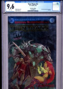 Teen Titans #12 CGC Graded 9.6 2018 DC NC Oak City Comic Con Foil Cover Variant