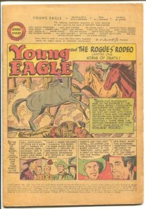 Young Eagle #8 1958-Fawcett-3 Chapter story-Rogue's Rodeo-P
