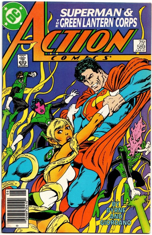 Action Comics #589 Superman & Green Lantern Corps (DC, 1987) FN-