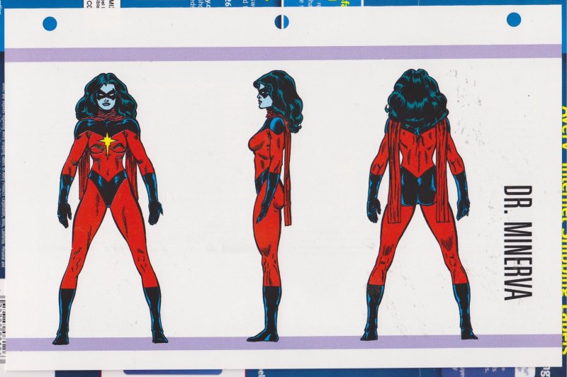 Official Handbook of the Marvel Universe Sheet- Dr. Minerva