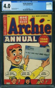 ARCHIE ANNUAL #1, CGC 4.0 VG