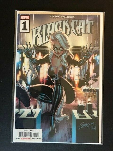 SET of 2-Marvel BLACK CAT#1 Campbell MAIN & Artgerm VARIANT (1 of each)NM (A203)