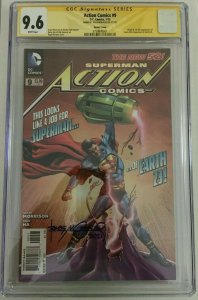 GUNN’S 1ST FULL BLACK SUPERMAN Action Comics #9 SIGNED 1:25 variant CGC 9.6 NM+