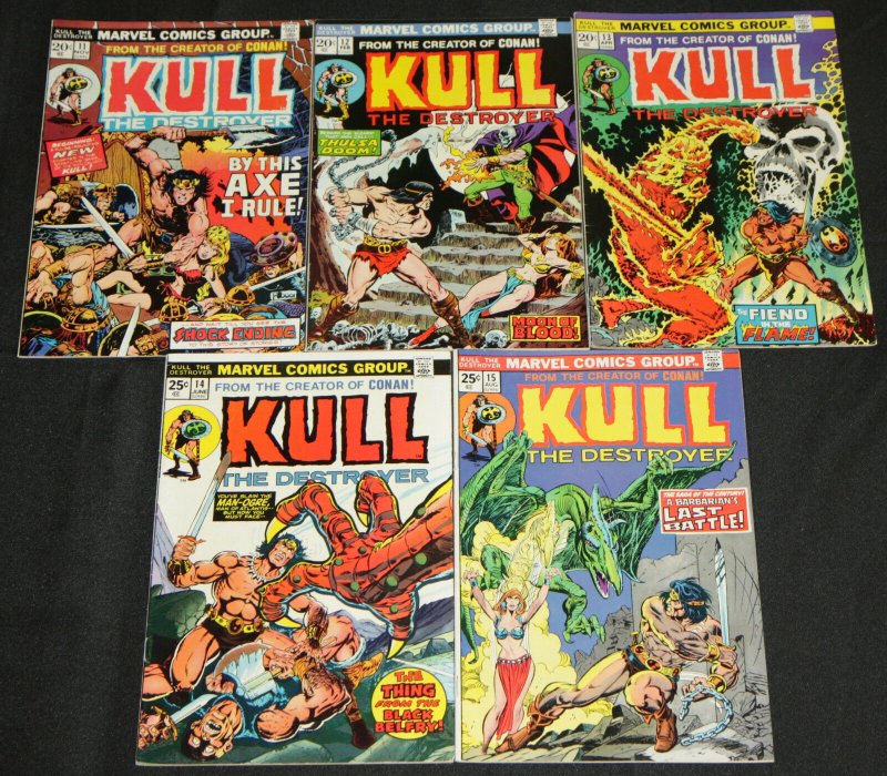 Vintage Marvel Bronze KULL 15pc Mid Grade Comic Lot FN/VF Conqueror Destroyer