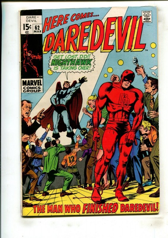 DAREDEVIL #62 (7.0) NIGHT HAWK ORIGIN!! 1970