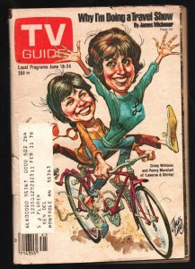 TV Guide 6/18/1977-Laverne & Shirley cover-Jack Davis-Minneapolis-St Paul ed