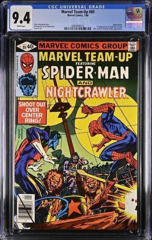 MARVEL TEAM-UP #89 CGC 9.4 SPIDER-MAN NIGHTCRAWLER 1ST CUTTHROAT WHITE PAGES