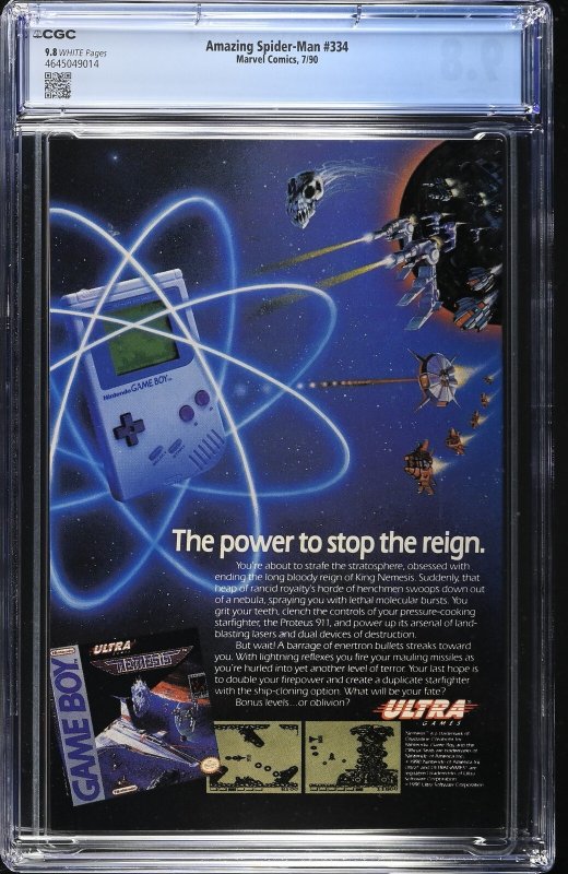 Amazing Spider-Man #334 (7/90) Graded CGC 9.8