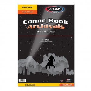 Golden Comic Mylar Archivals - 4 MIL 25 Bags per Pack