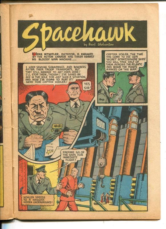 TARGET VOL 2 #9-1941-NOVELTY PRESS-SPACEHAWK-WOLVERTON-HITLER-poor