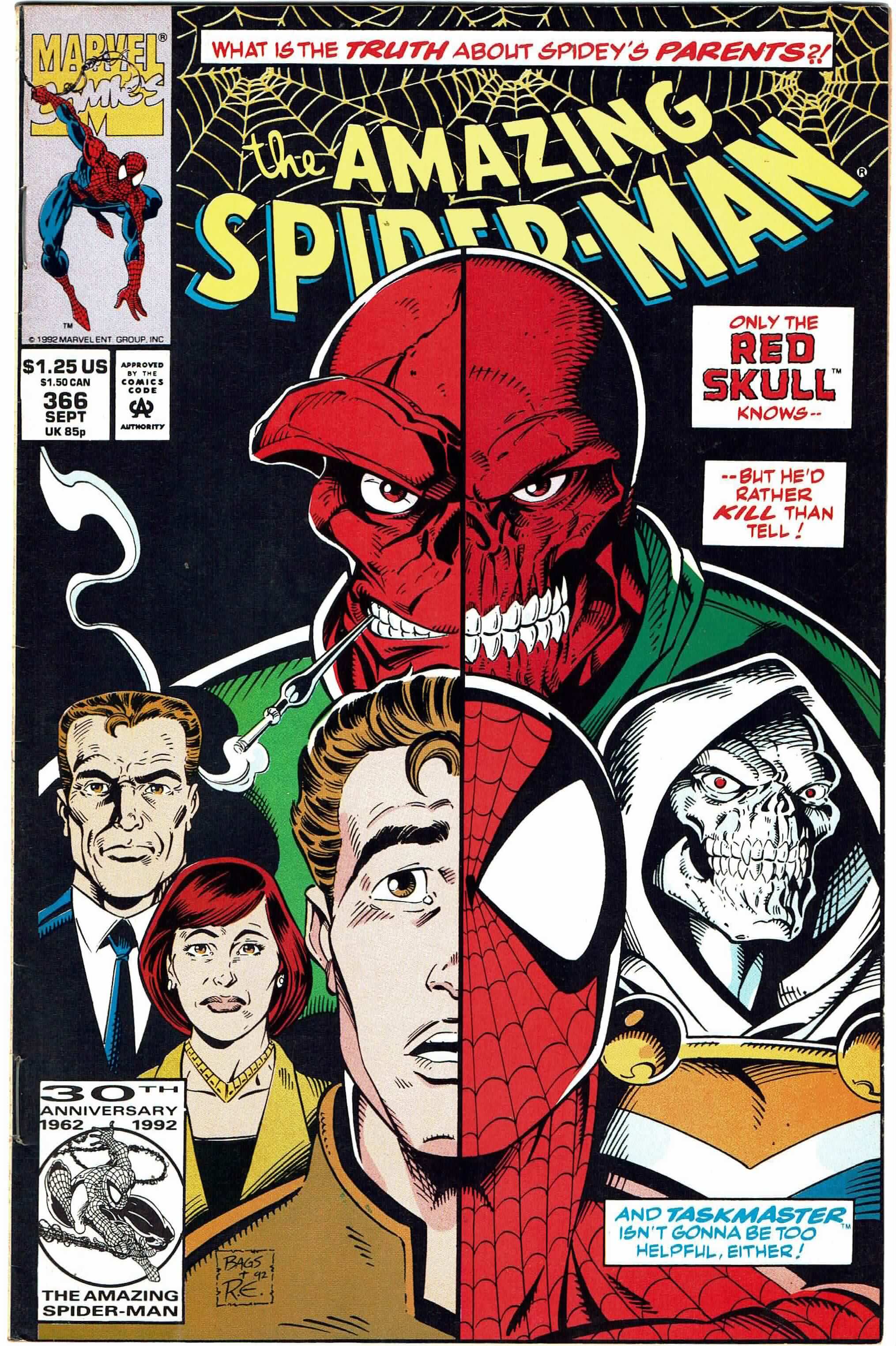 Amazing Spider-Man #366 Red Skull Taskmaster NM | Comic Books - Modern Age,  Marvel, Spider-Man, Superhero / HipComic