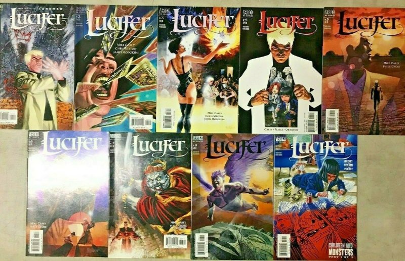 LUCIFER#1-10 VF/NM LOT 2000 (9 BOOKS) DC/VERTIGO COMICS 