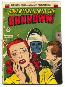 Adventures Into The Unknown #35 Twisted TORTURE story-1952-ACG-pre-code horror