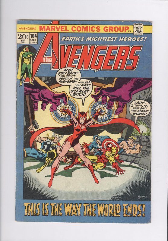 Avengers # 104  VF-  (1972)   Bronze  Age Classic!