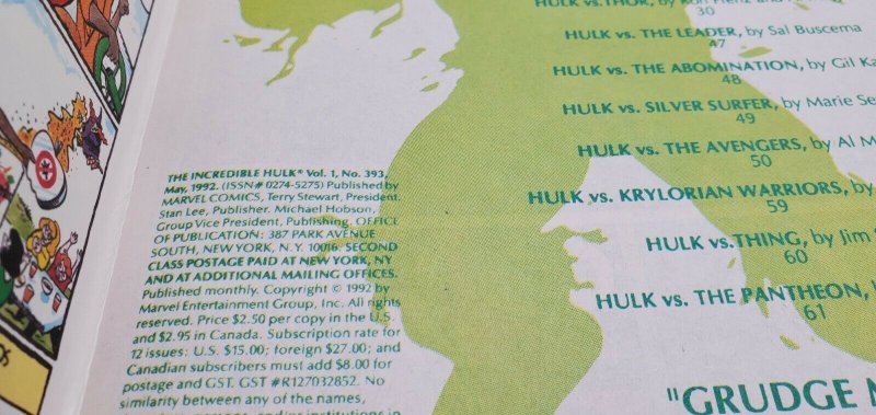 INCREDIBLE HULK #393 NM (1992)     FIRST PRINT    MARVEL COMICS