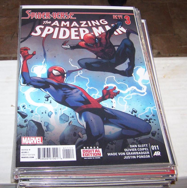 Amazing Spider-Man # 11 (Feb 2015 ) marvel spider-verse pt 3 silk  superior gwen