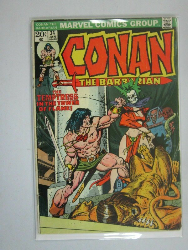 Conan the Barbarian #34 4.0 VG (1974 Marvel)