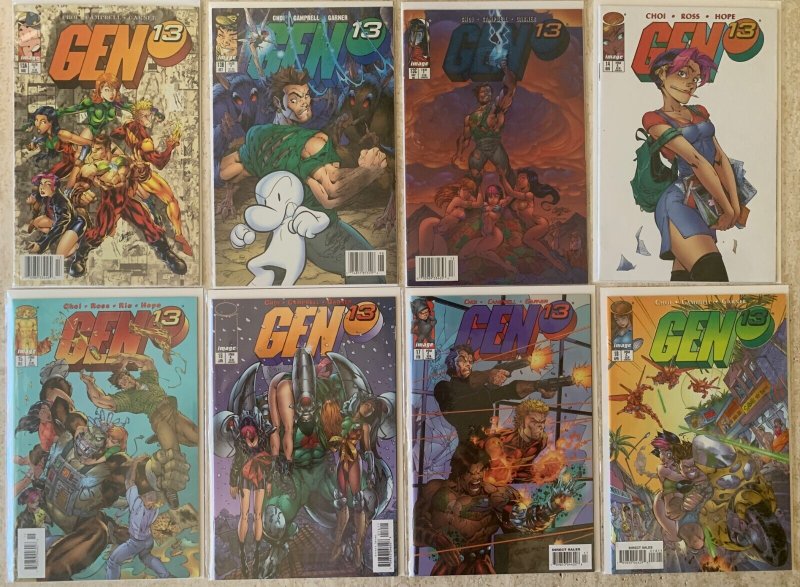 GEN 13 1-5 (1994) + 0, 1-77 (1995) + EXTRAS | 94 TOTAL | VF- TO VF/NM