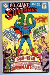 SUPERMAN #207-1968 DC 80 page giant- FN-
