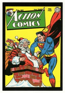 Action Comics #105 4x5 Cover Postcard 2010 DC Comics Superman Santa Claus