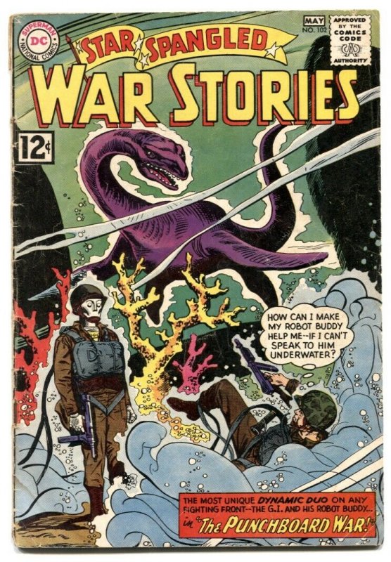 Star Spangled War Stories #102 1962- Lichtenstein- dinosaur VG- 