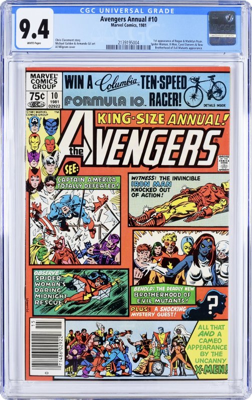 The Avengers Annual #10 (1981) CGC Graded 9.4 First Rogue