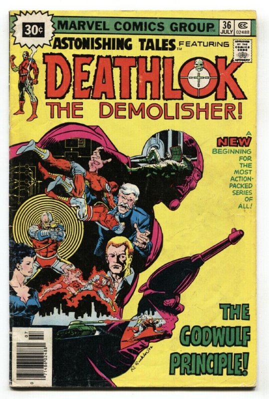 ASTONISHING TALES #36-DEATHLOK-30 cent variant cover