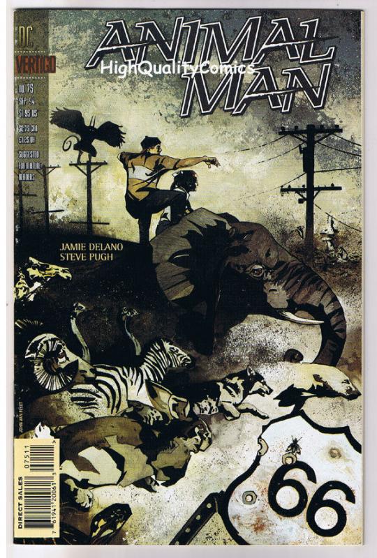 ANIMAL MAN #75, VF+, Vertigo, Red Plague, Steve Pugh,1988, more in store