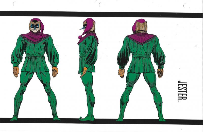 Official Handbook of the Marvel Universe Sheet- Jester