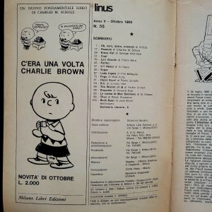 LINUS #55 VG (Italian Comic Magazine Oct 1969) PEANUTS, LITTLE NEMO - 124 pgs