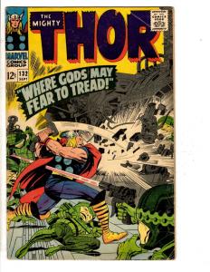 The Mighty Thor # 132 VG/FN Marvel Comic Book Odin Loki Avengers Hulk Sif TW65