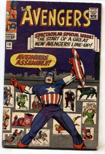 Avengers #16--Captain America--comic book--Marvel--1965