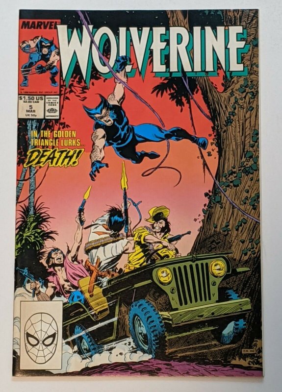 Wolverine 5 Mar 1989 Marvel VF- 7.5 Karma Bloodsport & Jessica Drew app