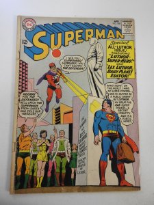 Superman #168 (1964) GD/VG Condition moisture stains, ink bc