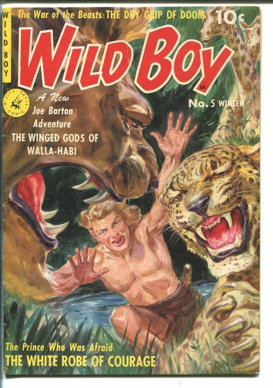 WILD BOY #5 1951-ZIFF-DAVIS-NORMAN SAUNDERS-GERALD MCCANN-JUNGLE MENACE-vg+
