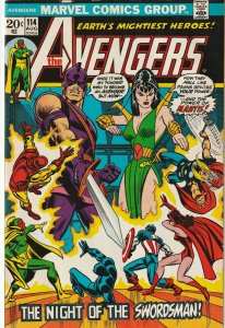 Avengers # 114 NM- Marvel 1974 Bronze Age 3rd Appearance Of Mantis [D6]