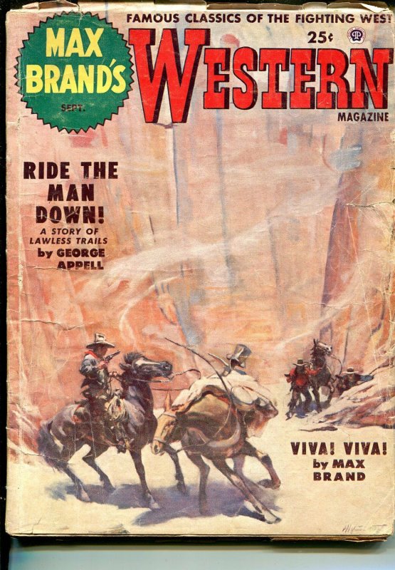 Max Brand's Western 9/1953-Popular Pubs-western pulp thrills-G/VG