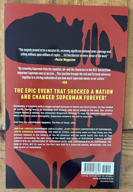 The Death Of Superman DC Comics Trade Paperback TPB SC